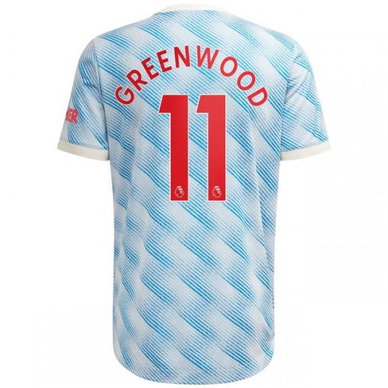 Camisola Manchester United Mason Greenwood 11 Equipamento Segundo 2021-2022 Manga Curta